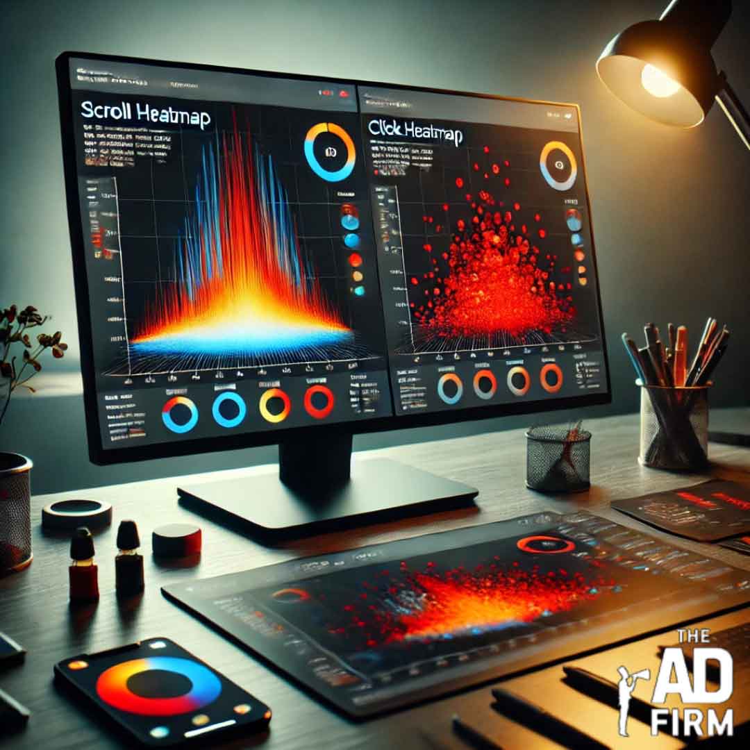 Heatmap analysis displaying scroll and click data to optimize website layout and enhance UX